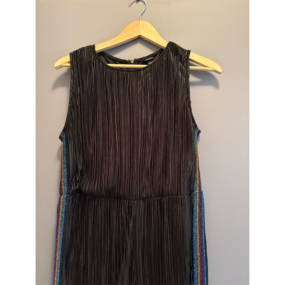 Wild Fable Women's Black Pleated Pantsuit w/ Rainbow Stripes Size M - Picture 3 of 8